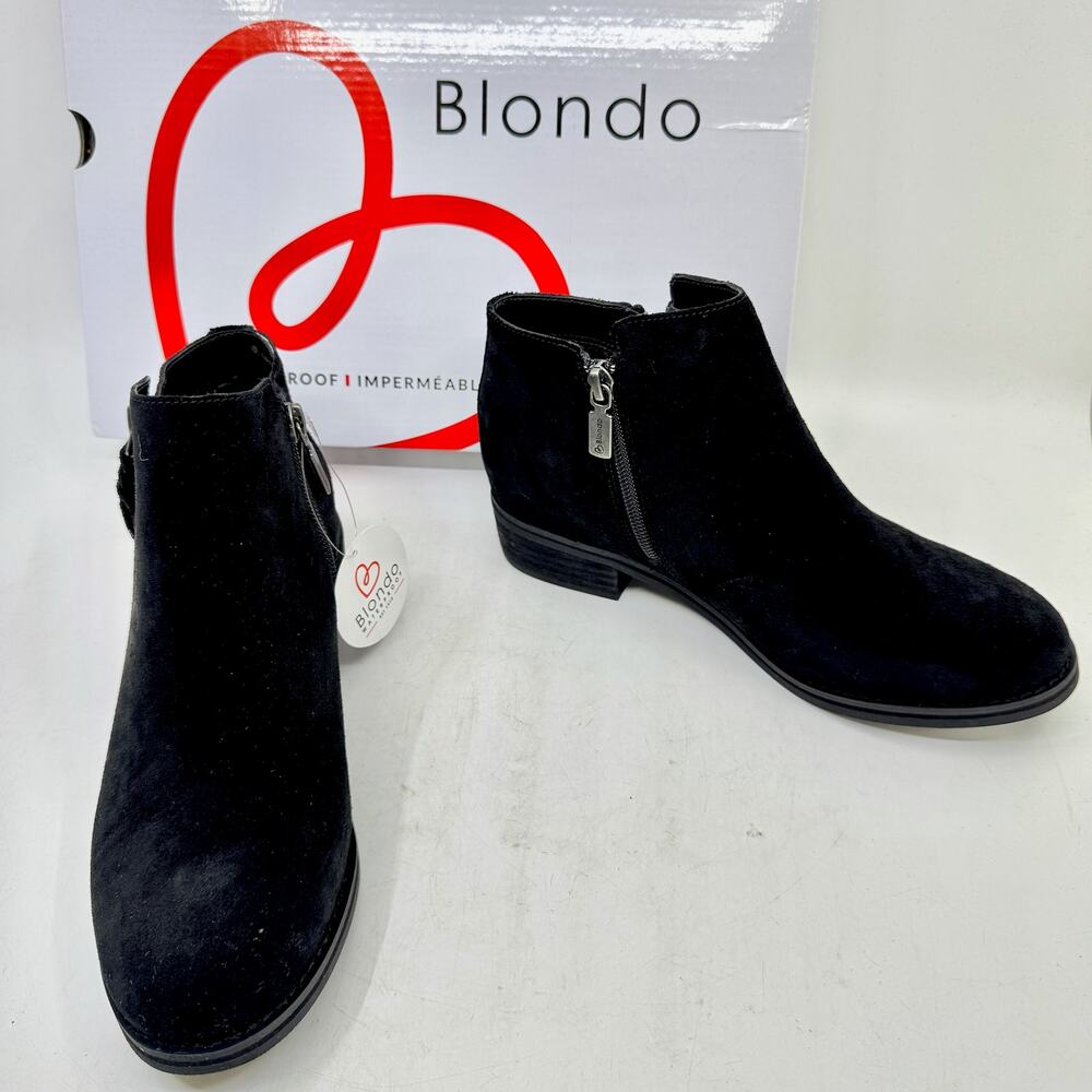 NWT BLONDO Liam Black Suede Bootie
